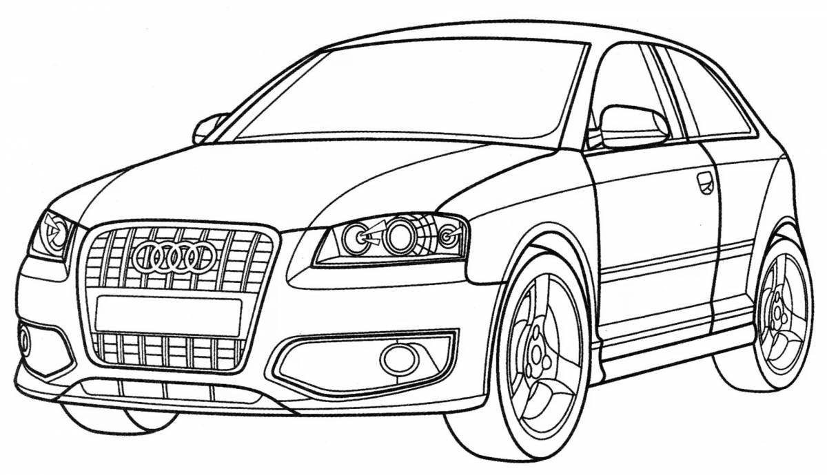 Playful volvo coloring page