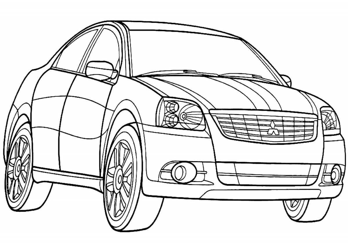 Amazing volvo car coloring page