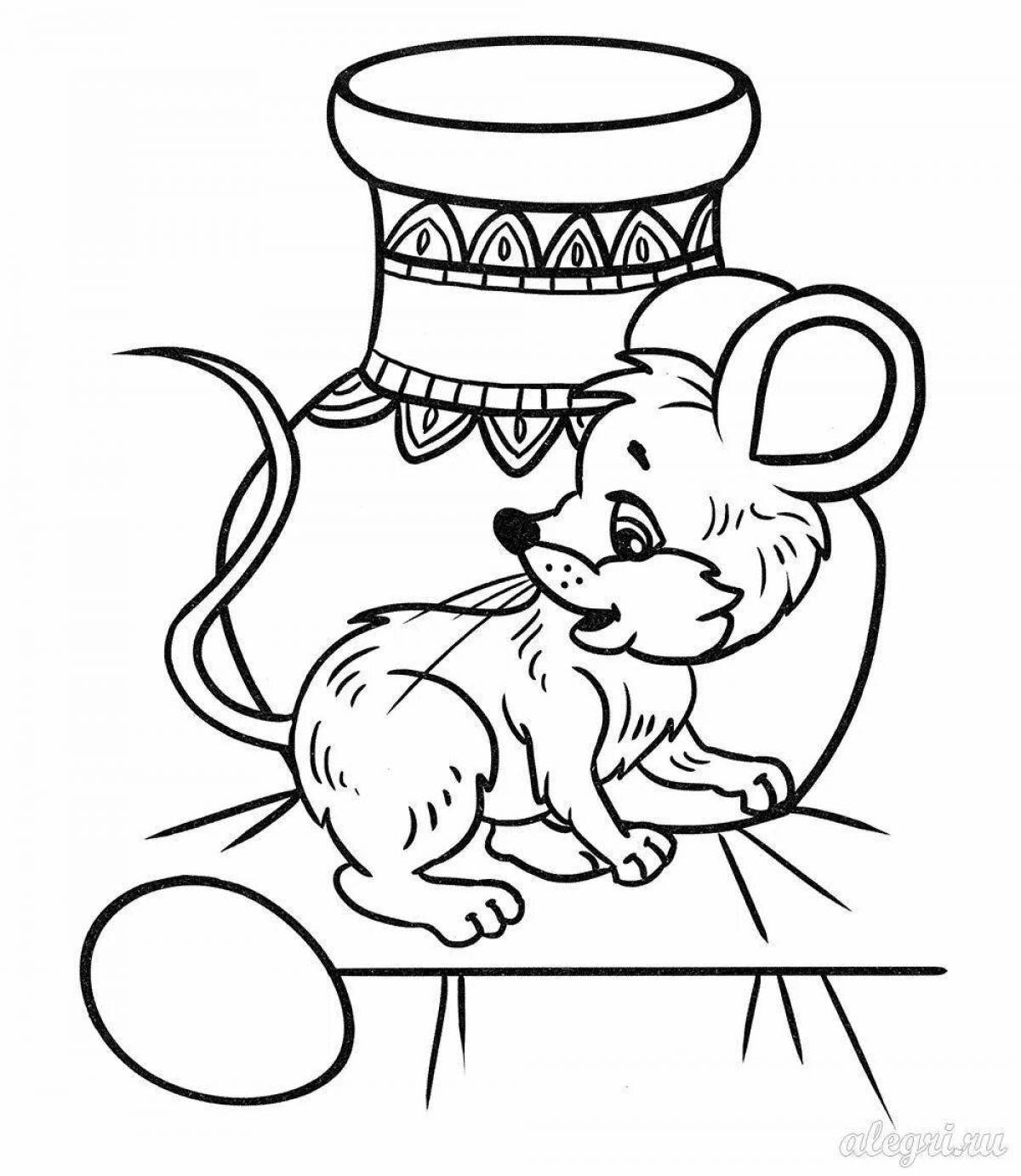 Cute coloring book baby mitten