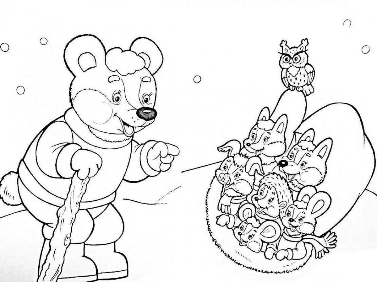 Lovely baby mitten coloring book
