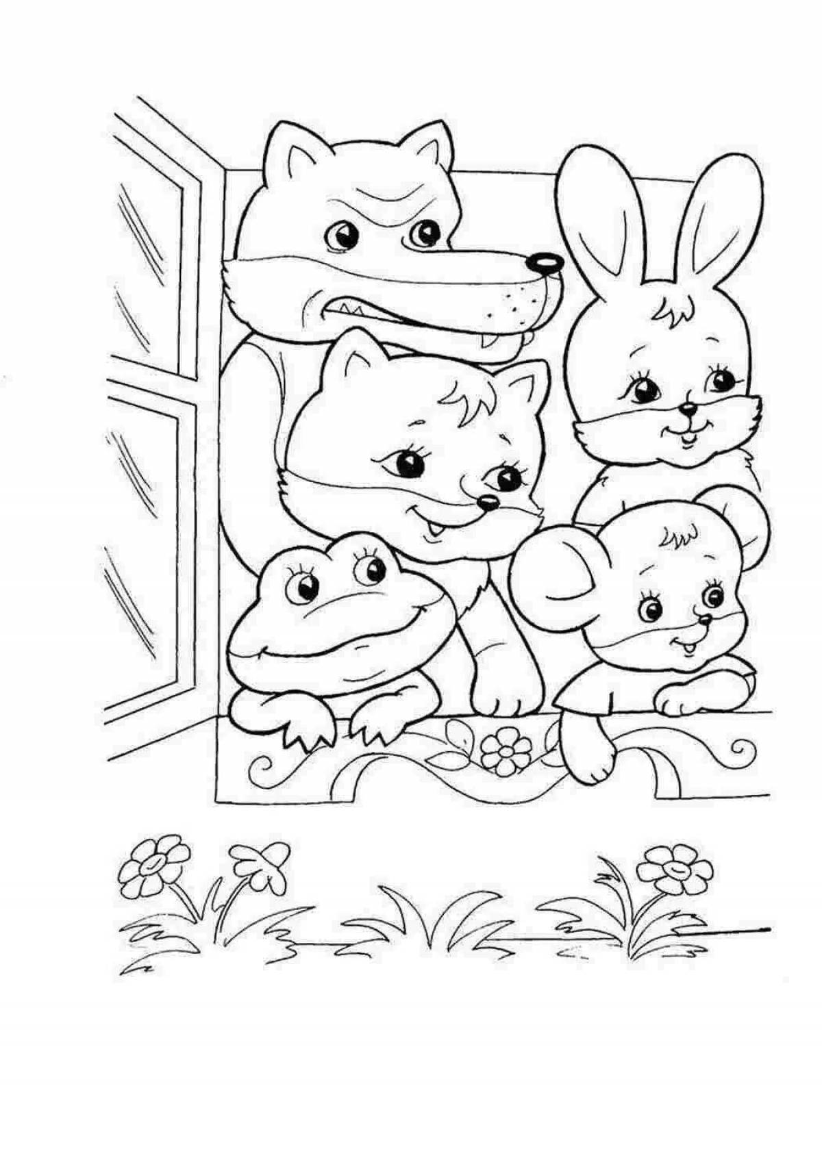 Exquisite baby mitten coloring book