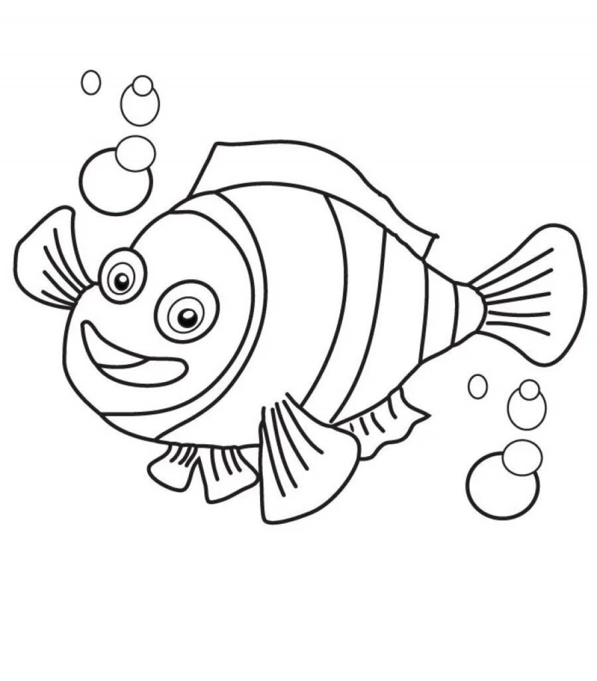 Рыба клоун рисунок #2