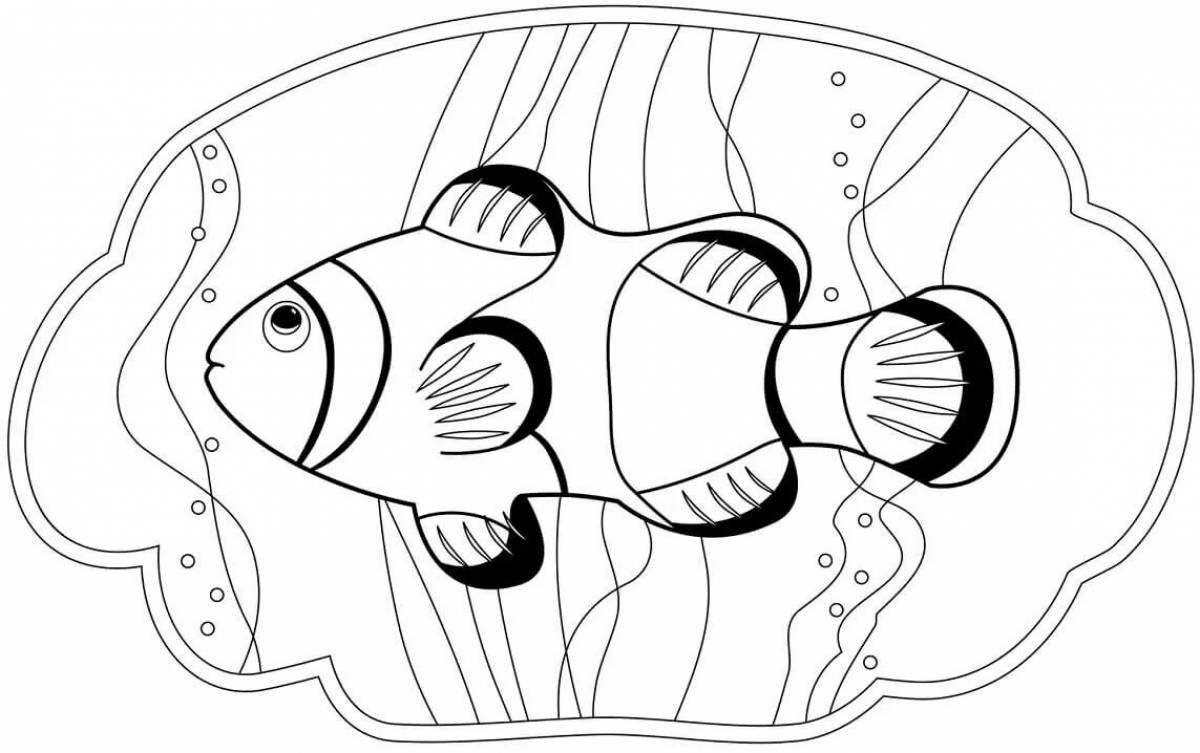 Рыба клоун рисунок #5