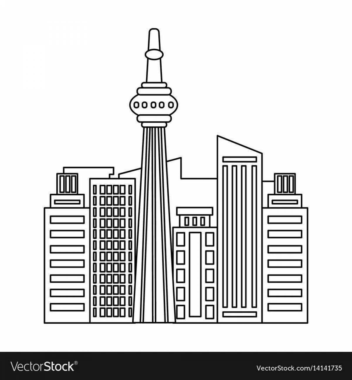 Majestic CN tower coloring book
