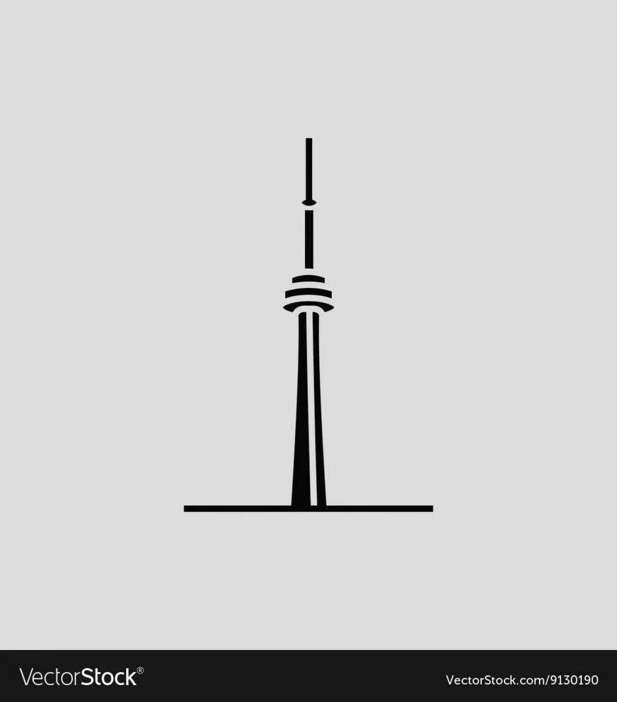 Exquisite CN tower coloring book