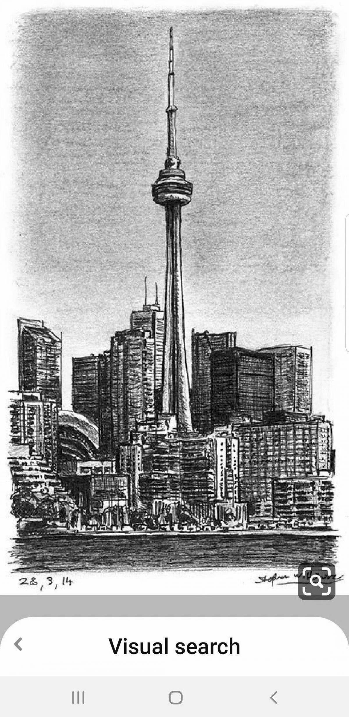 Perfect cn tower coloring