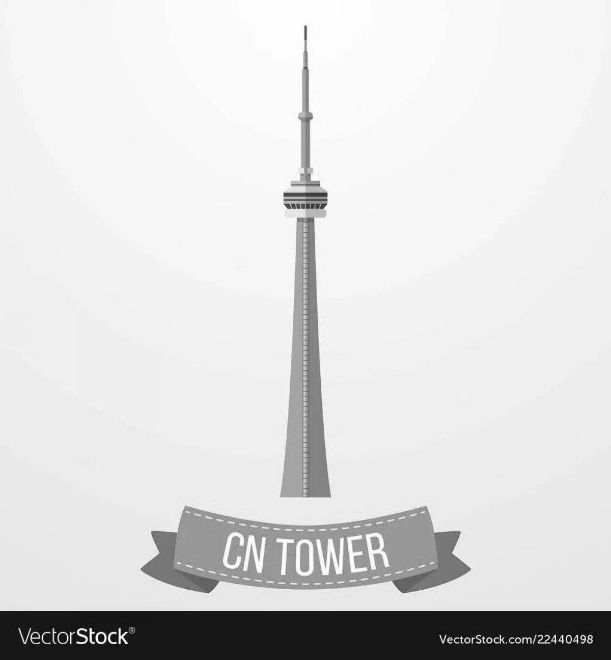 Wonderful coloring CN tower