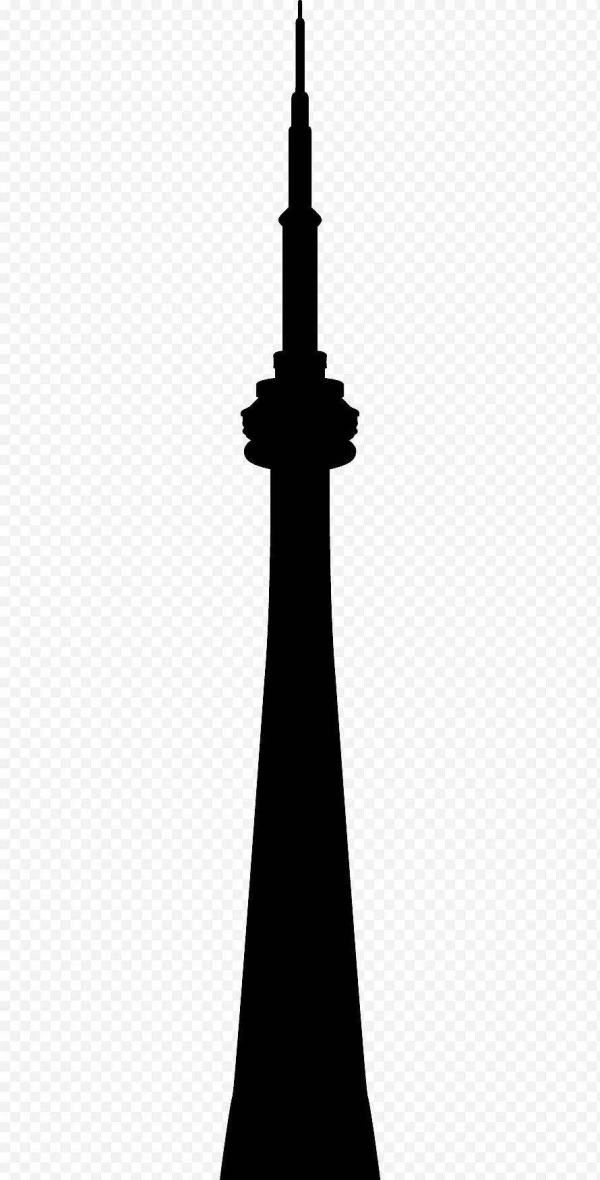 Раскраска Си эн тауэр #3