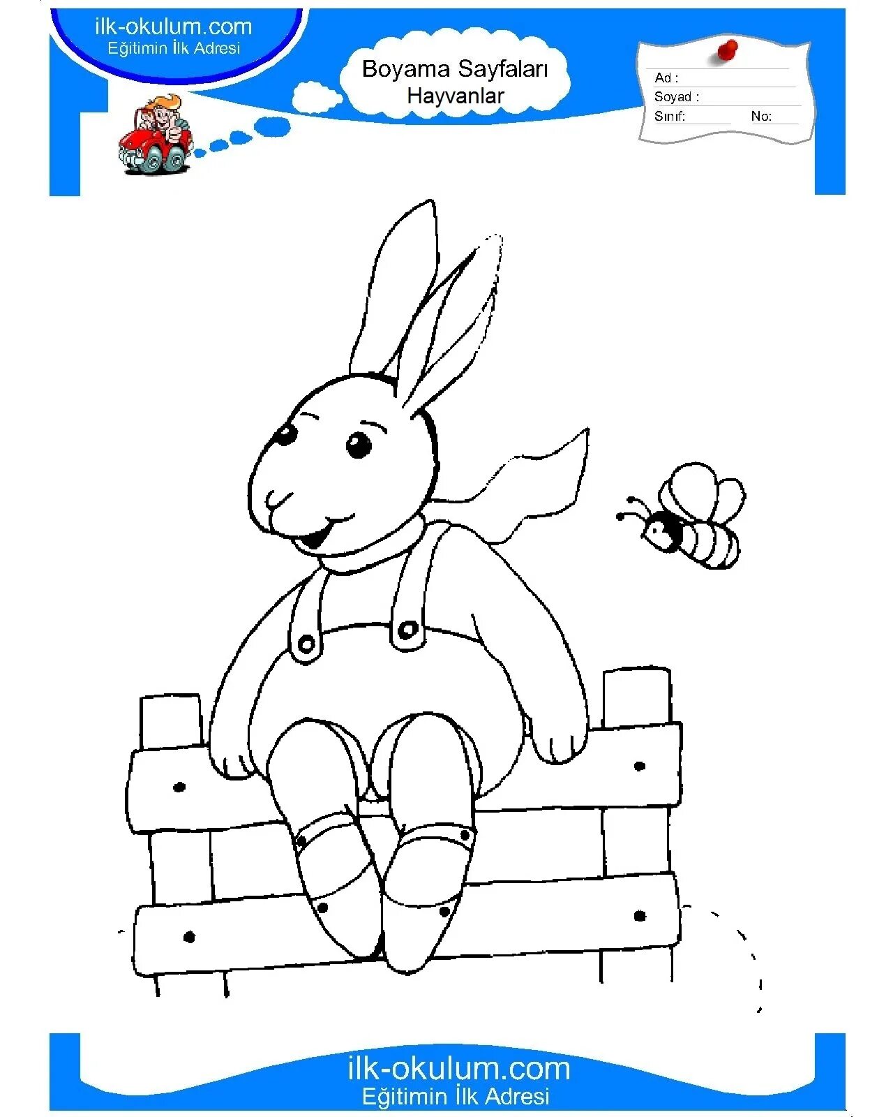 Bunny on bench #3