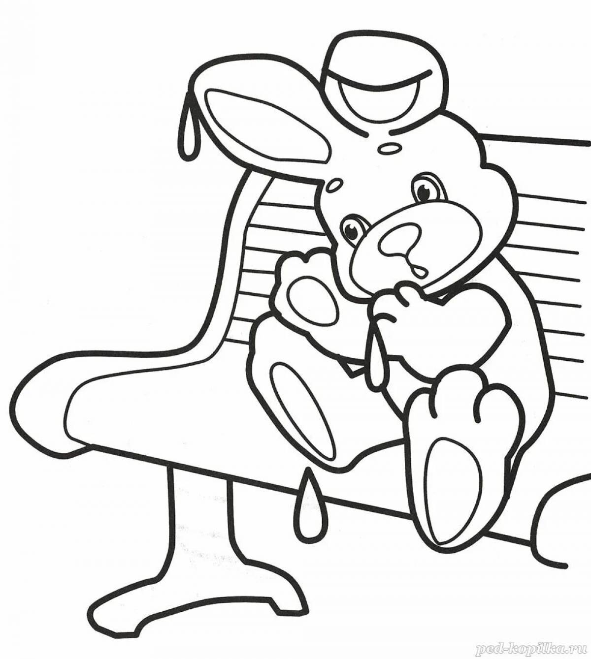 Bunny on bench #11