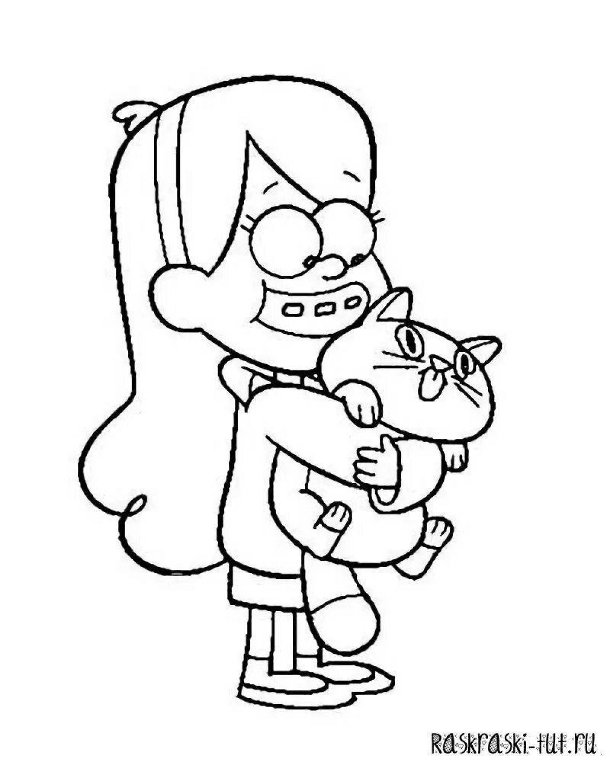 Colorful Gravity Falls Pig Coloring Page