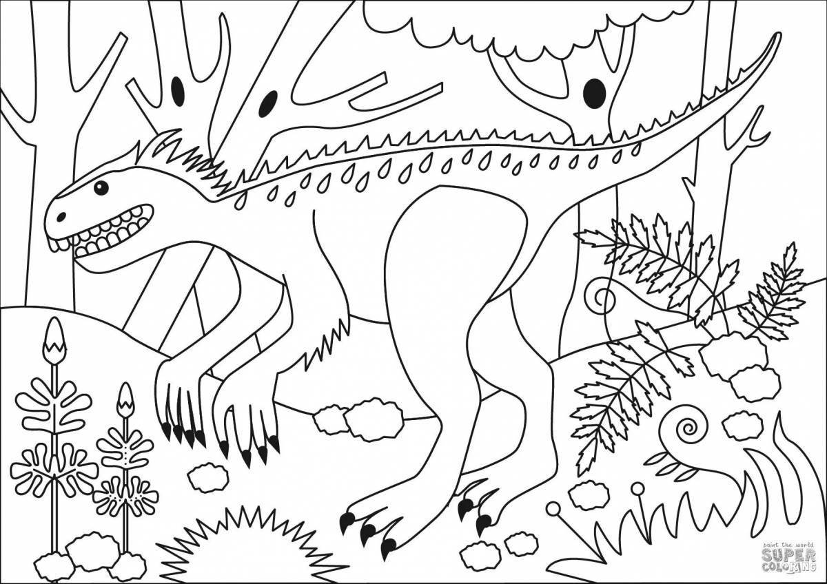 Coloring book brave indominus rex