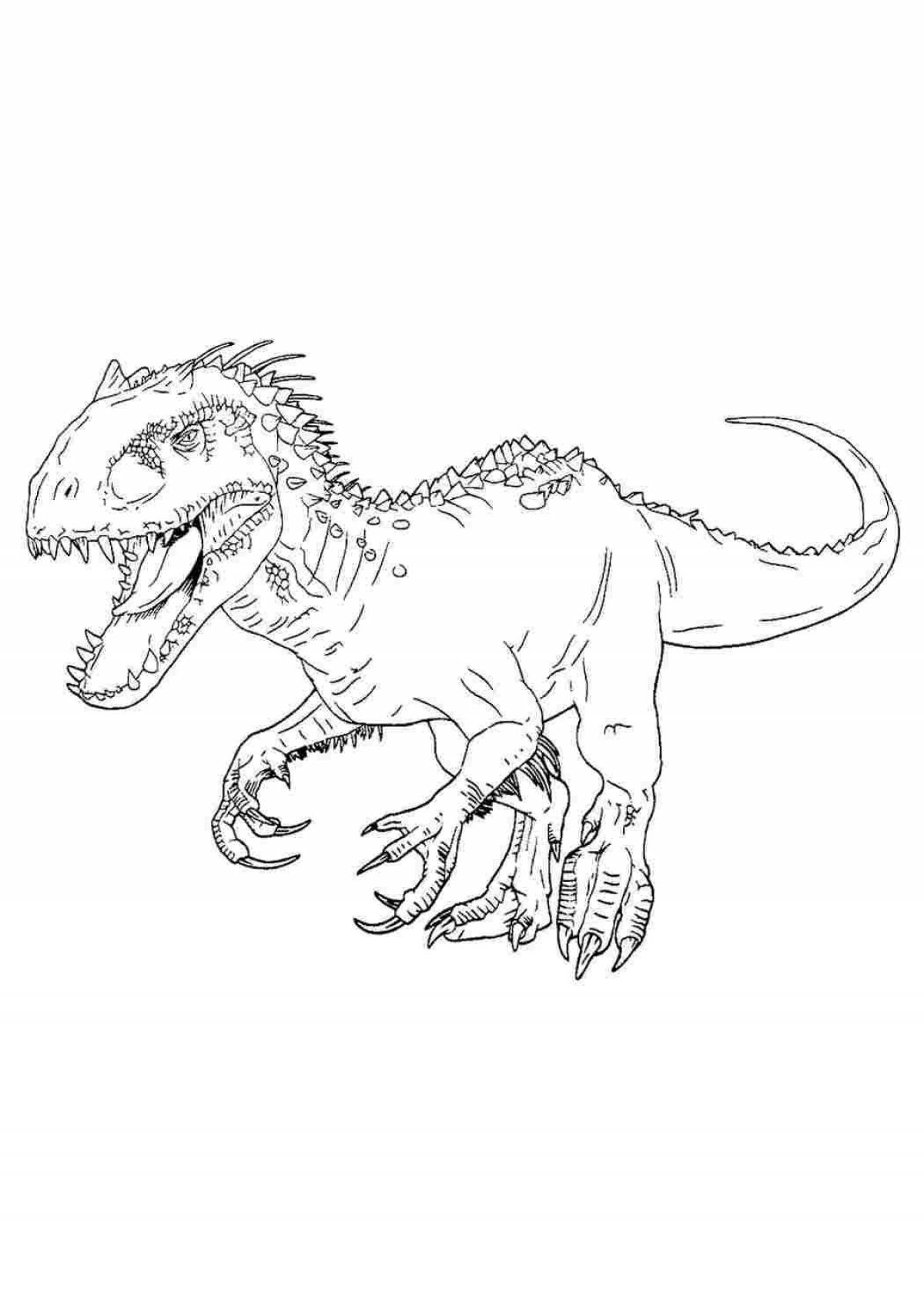 Coloring page magnificent indominus rex