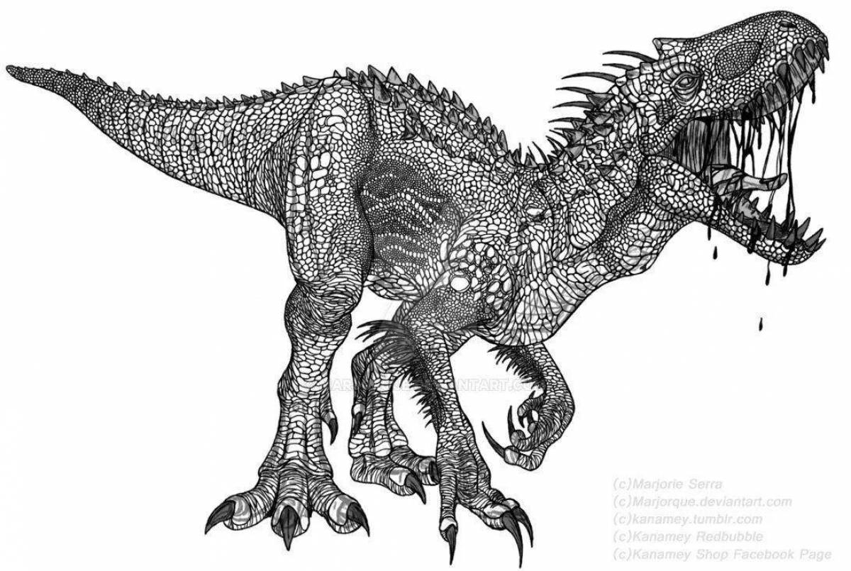 Изысканная раскраска indominus rex