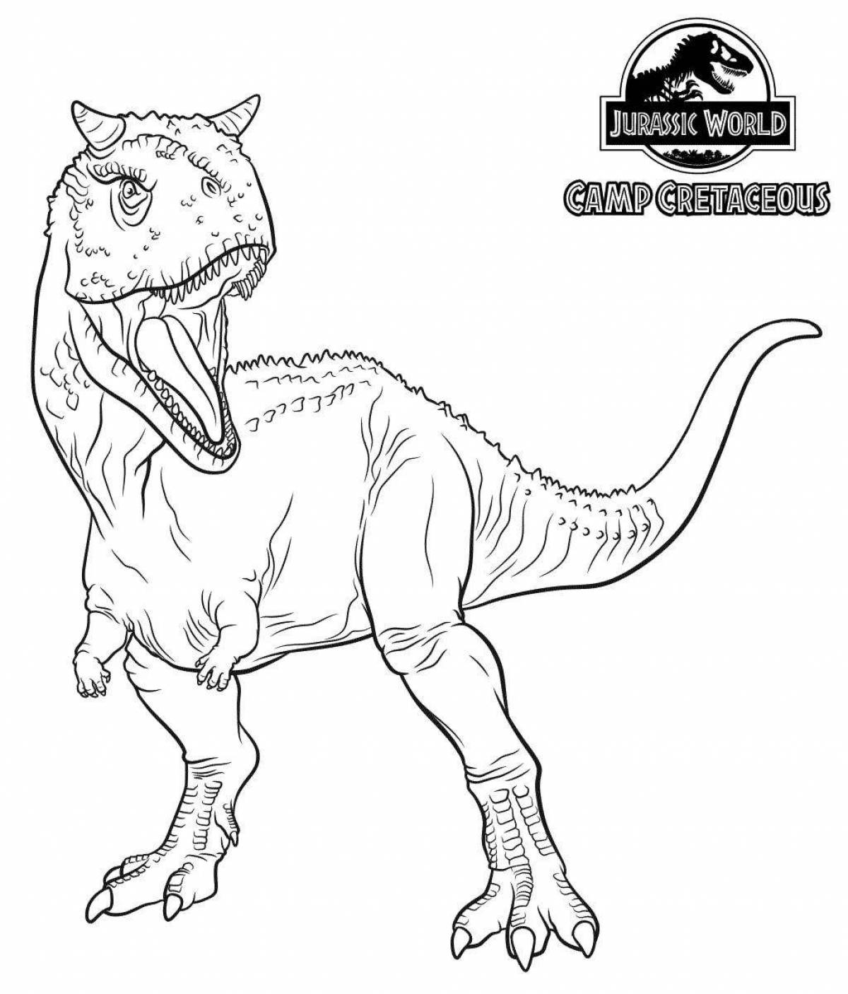 Glowing Indominus Rex coloring page