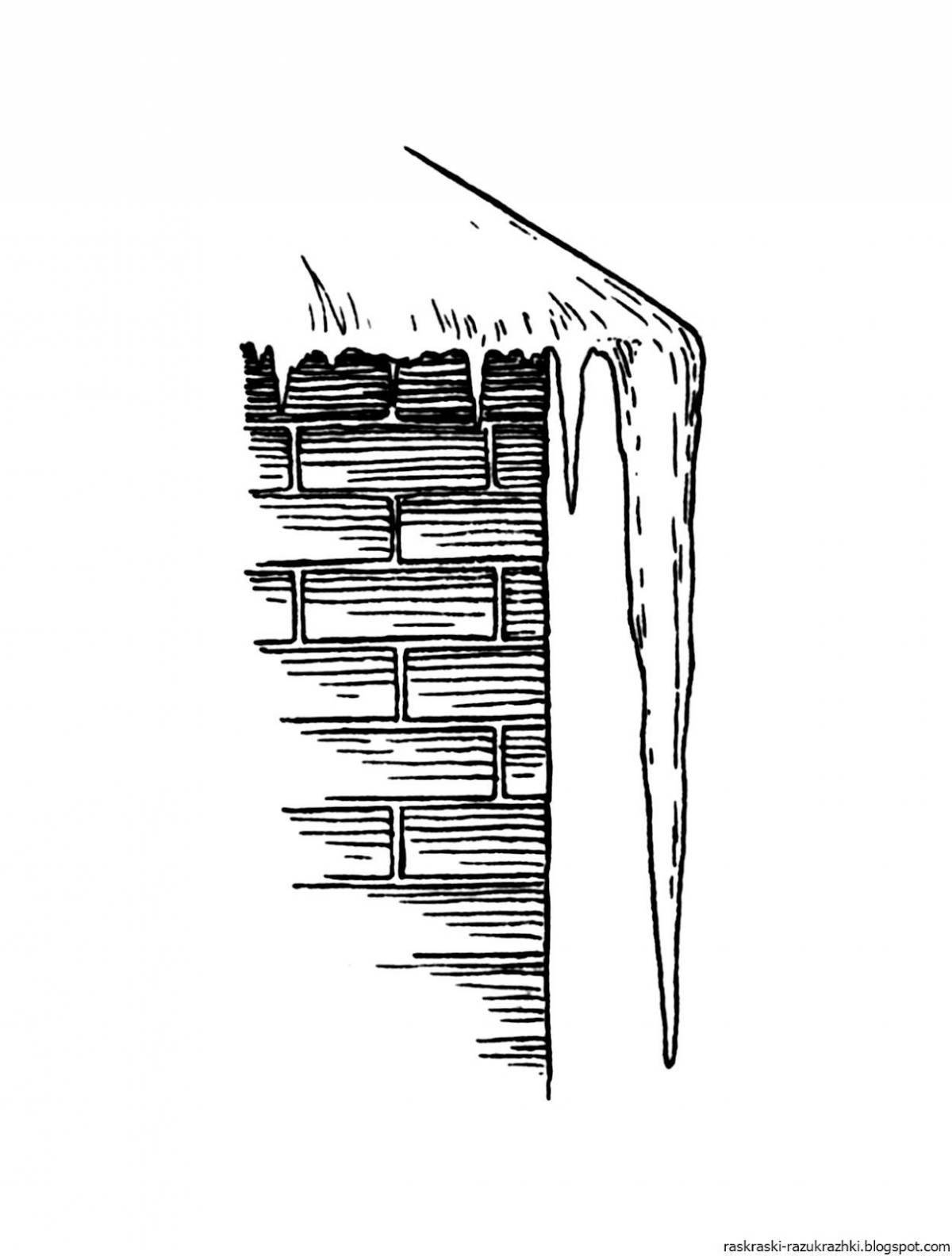 Glitter icicle coloring book for preschoolers