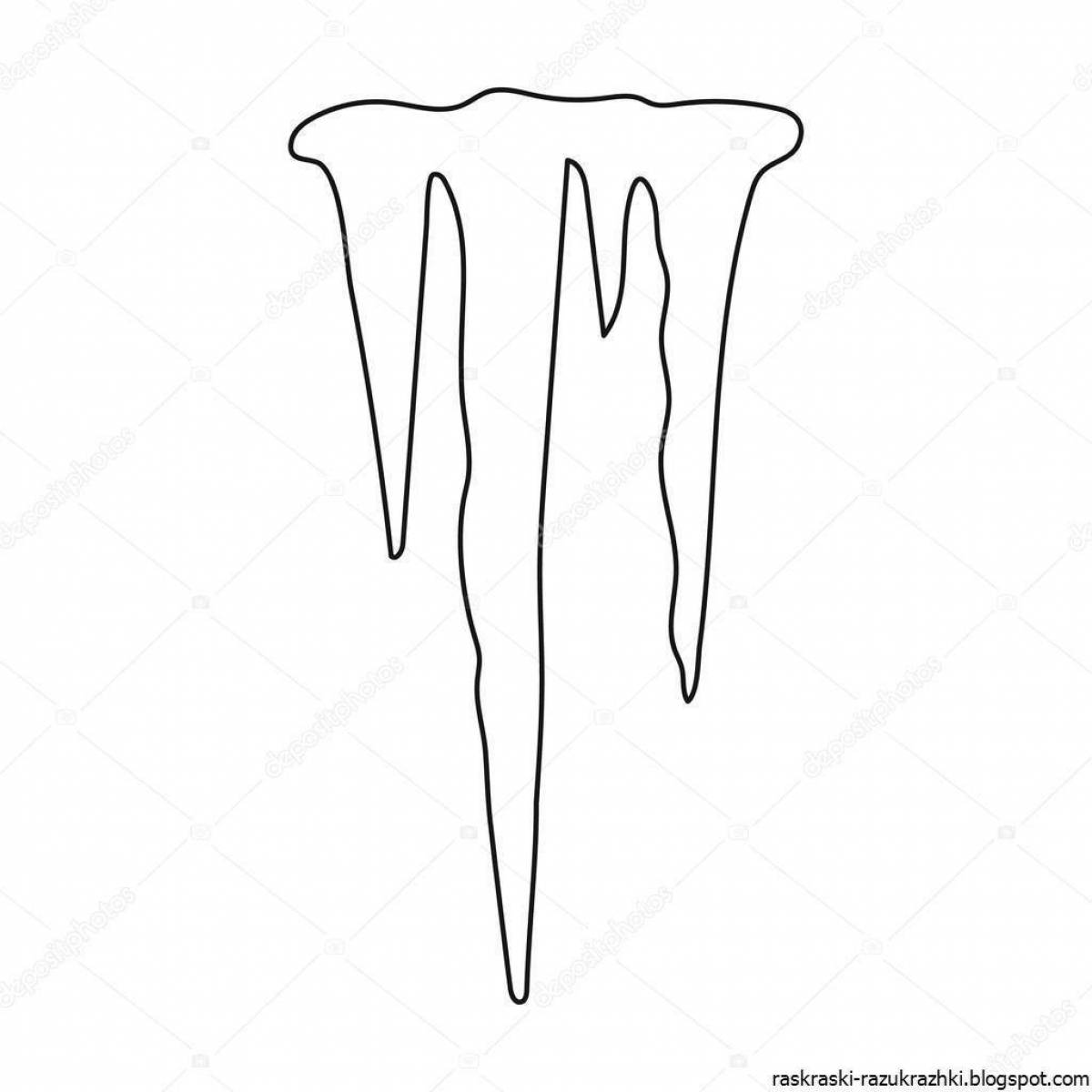 Glittering icicles coloring book for preschoolers