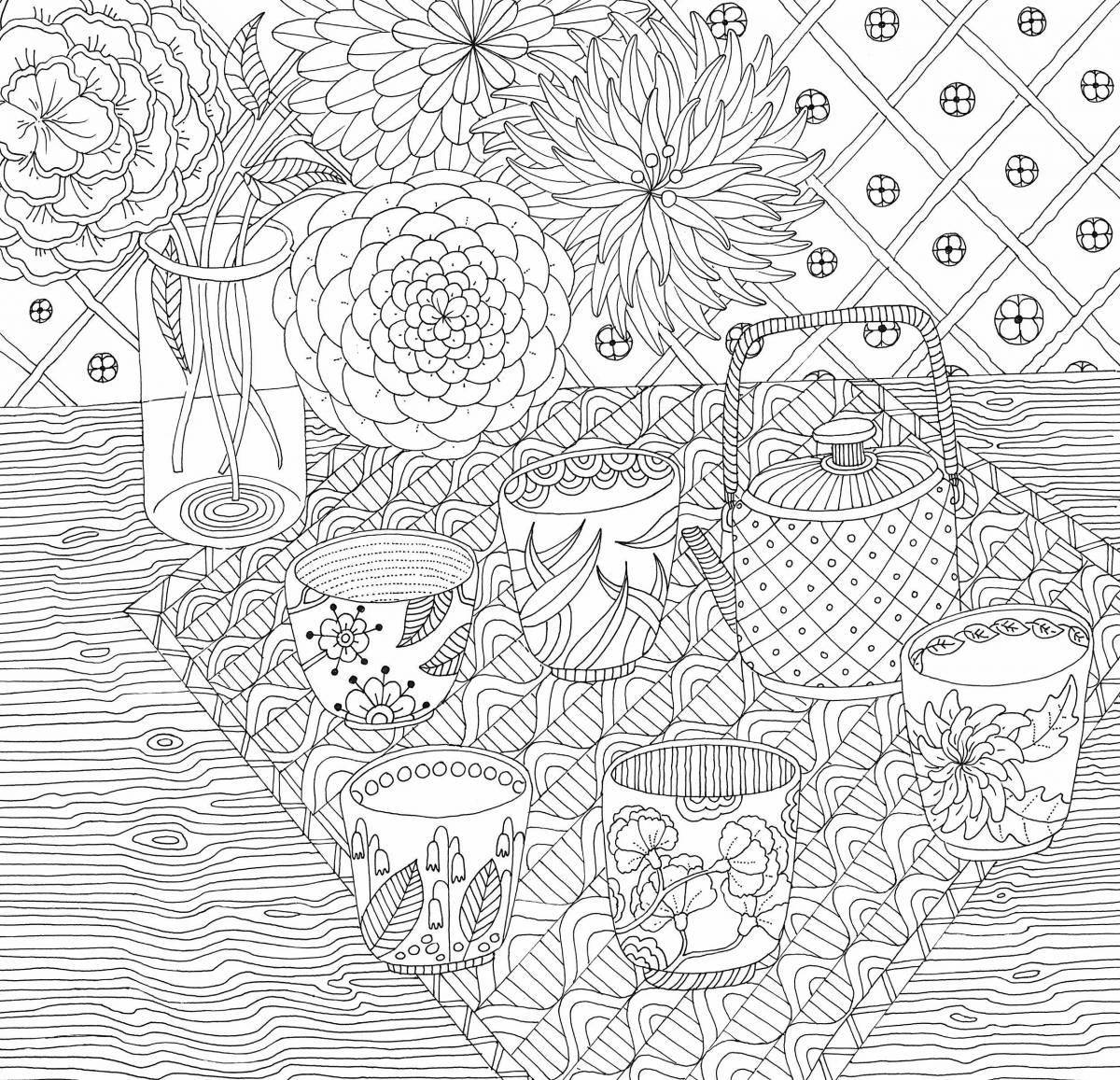 Photo Invigorating antistress coloring hobby vk