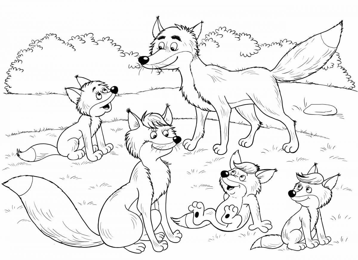 Coloring exotic red foxes
