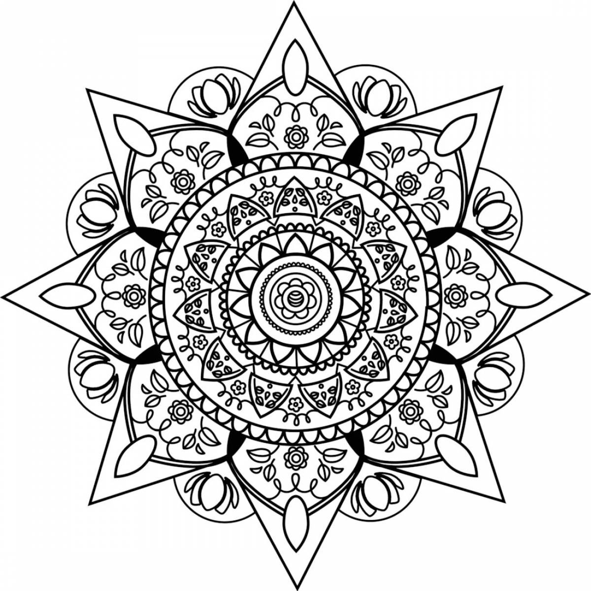 Artistic coloring meaning of the mandala