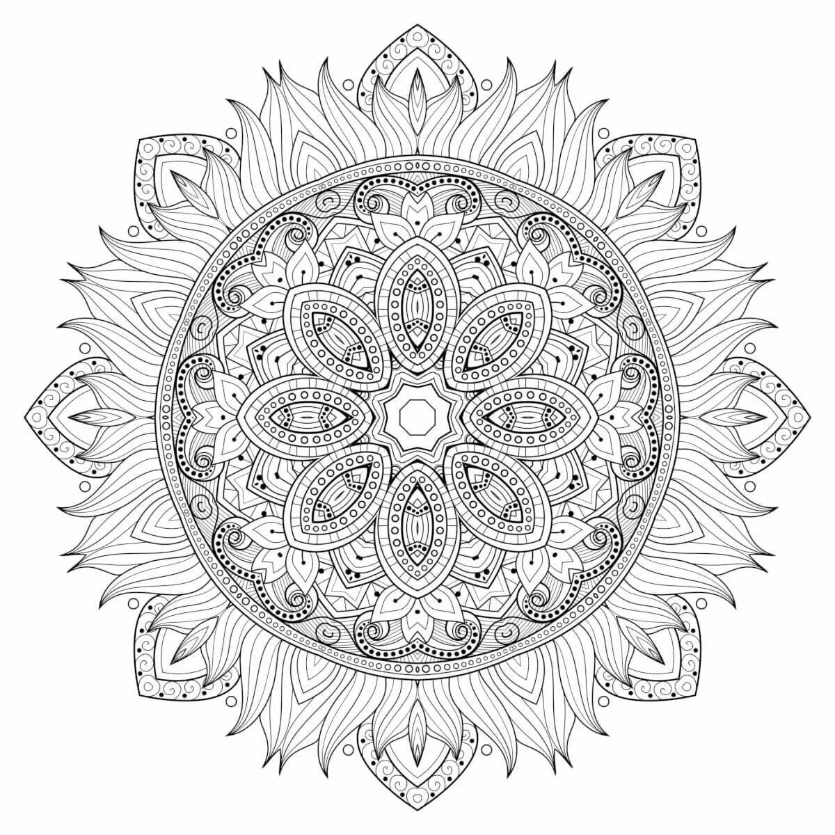 Mysterious coloring meaning of the mandala