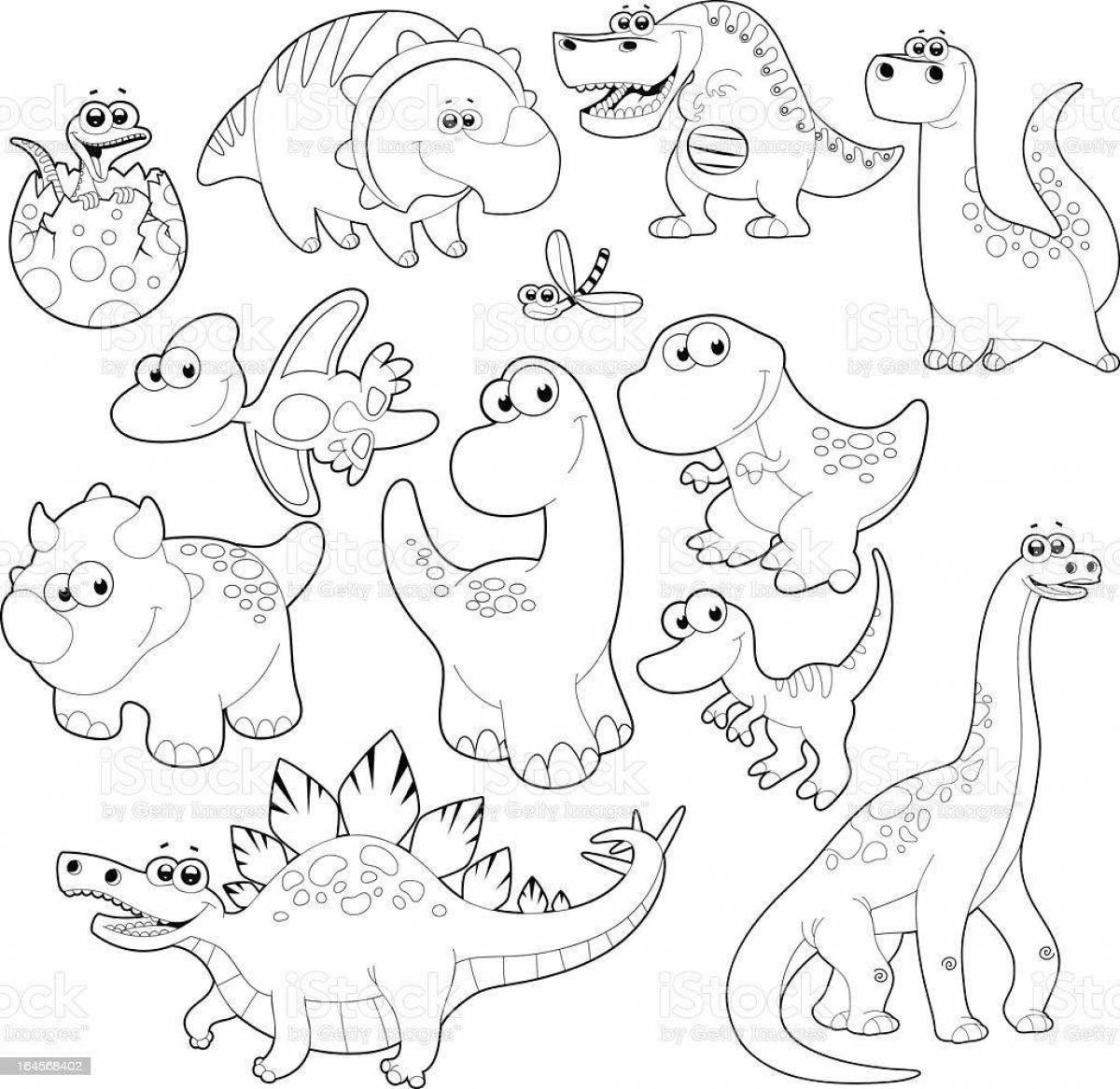 Joyful dinosaur poster