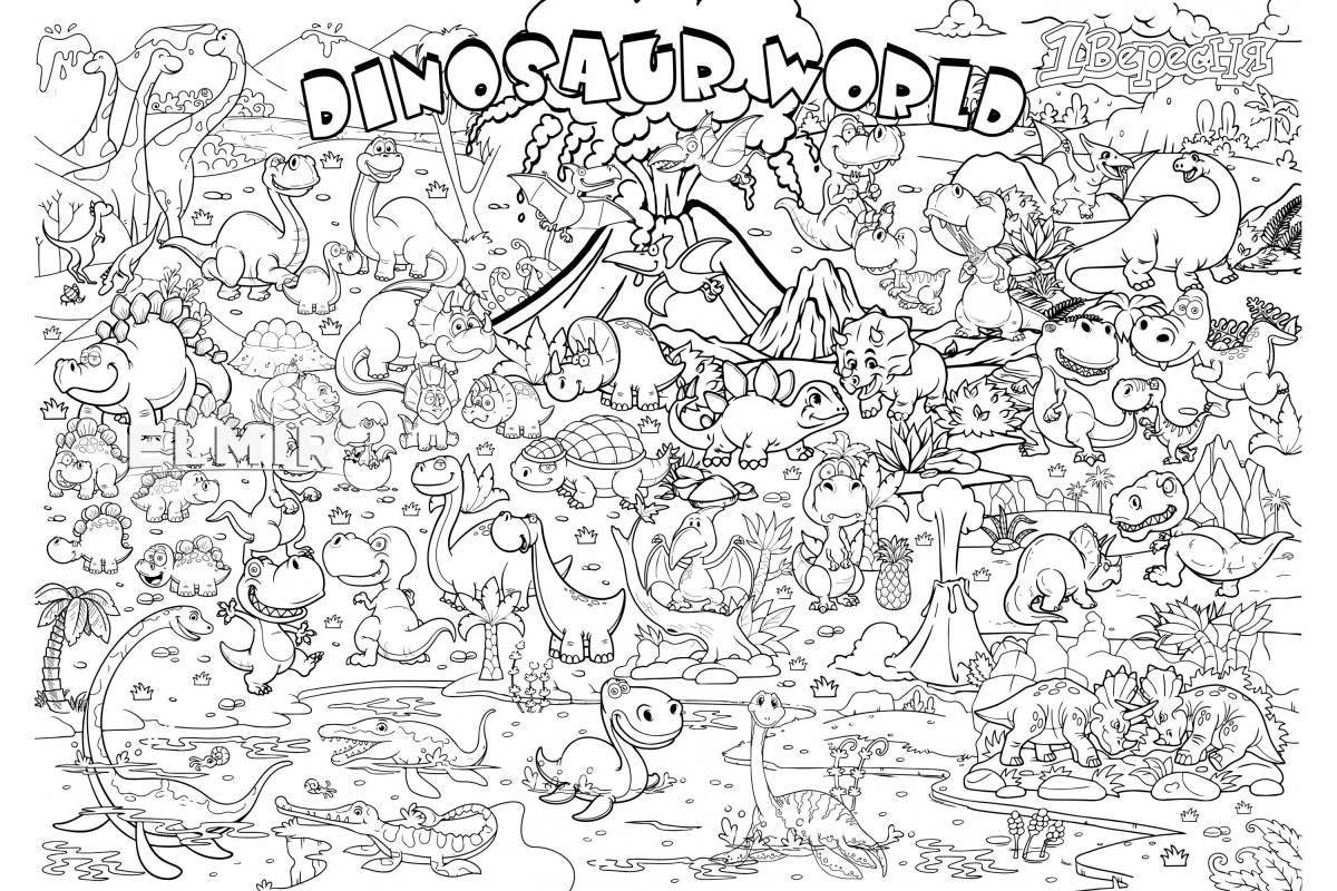 Adorable dinosaur land poster