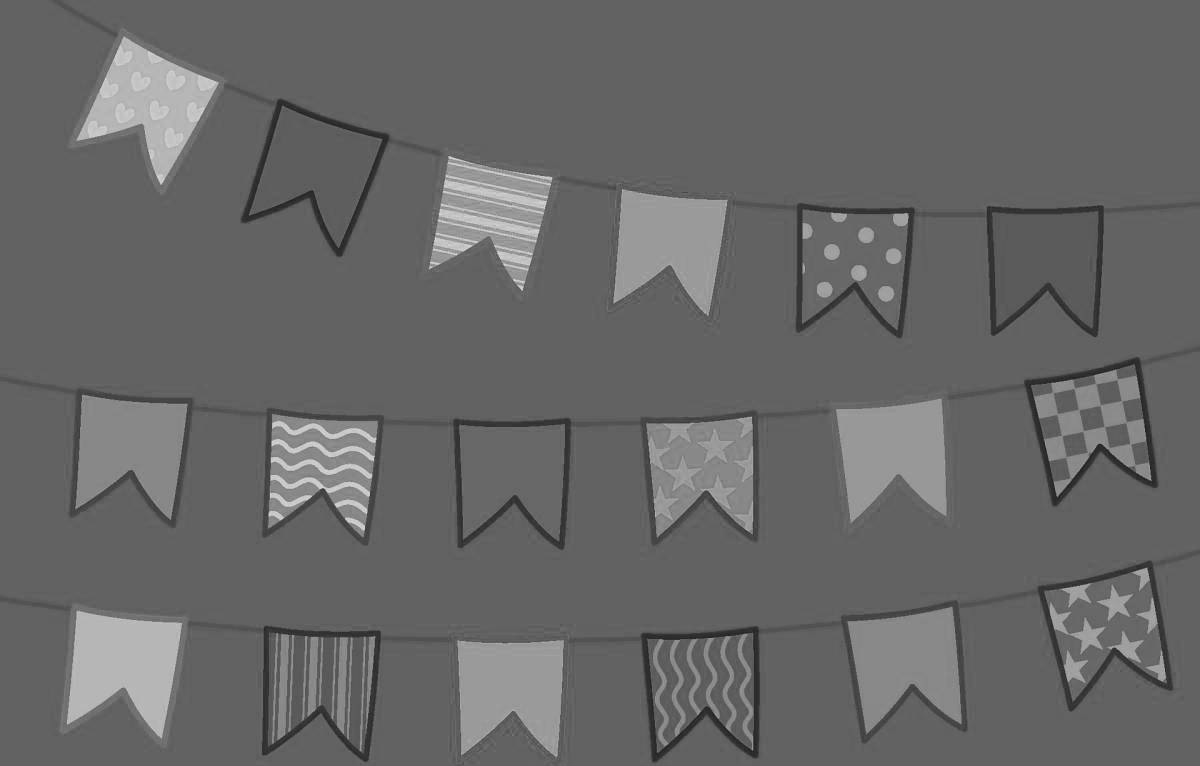 Rotation of flags on a rope