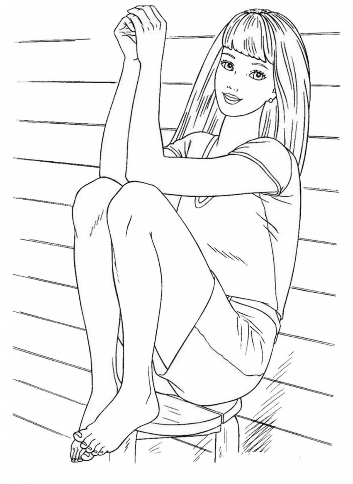 Dazzling coloring page 16 for girls