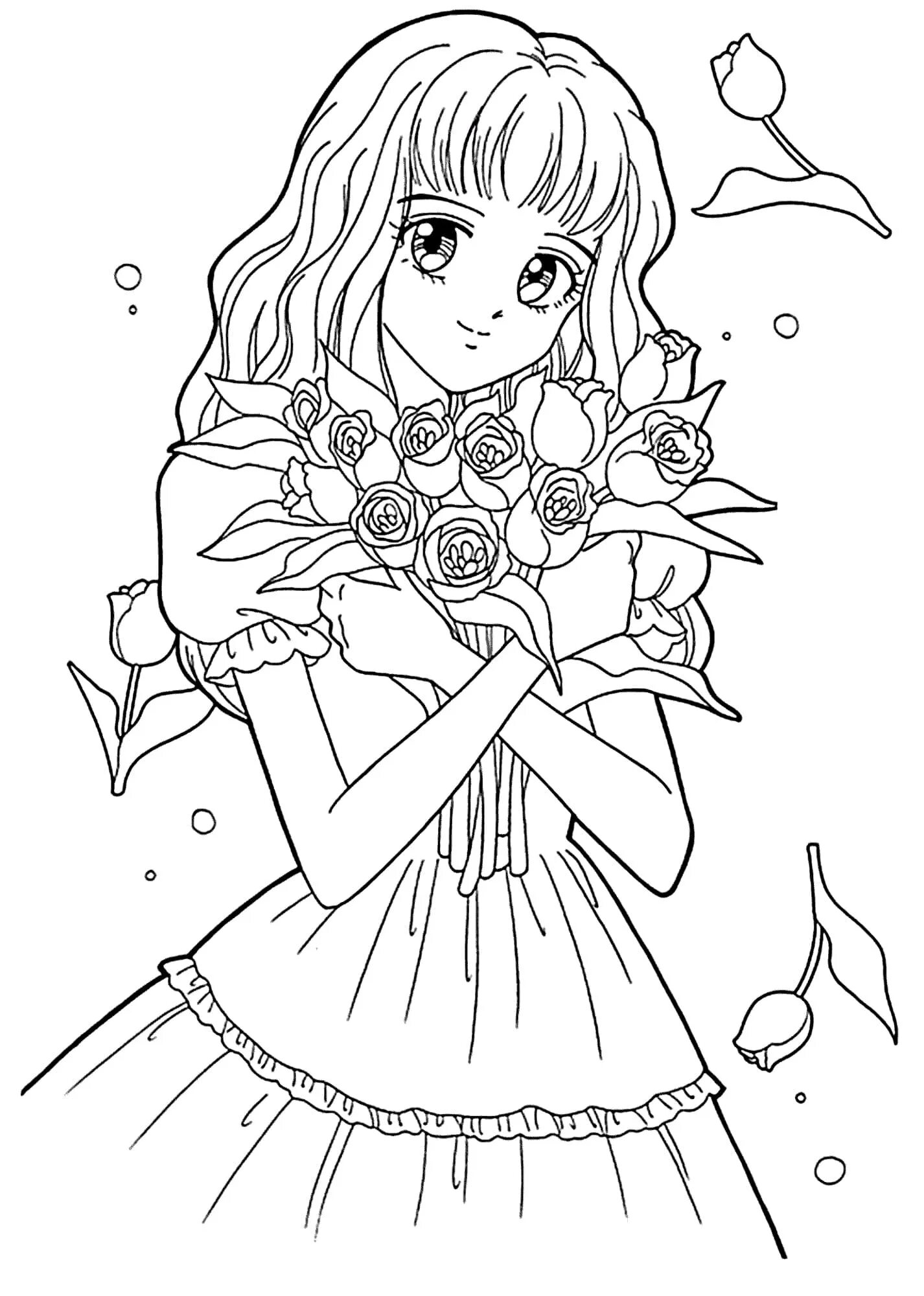 Violent coloring page 16 for girls