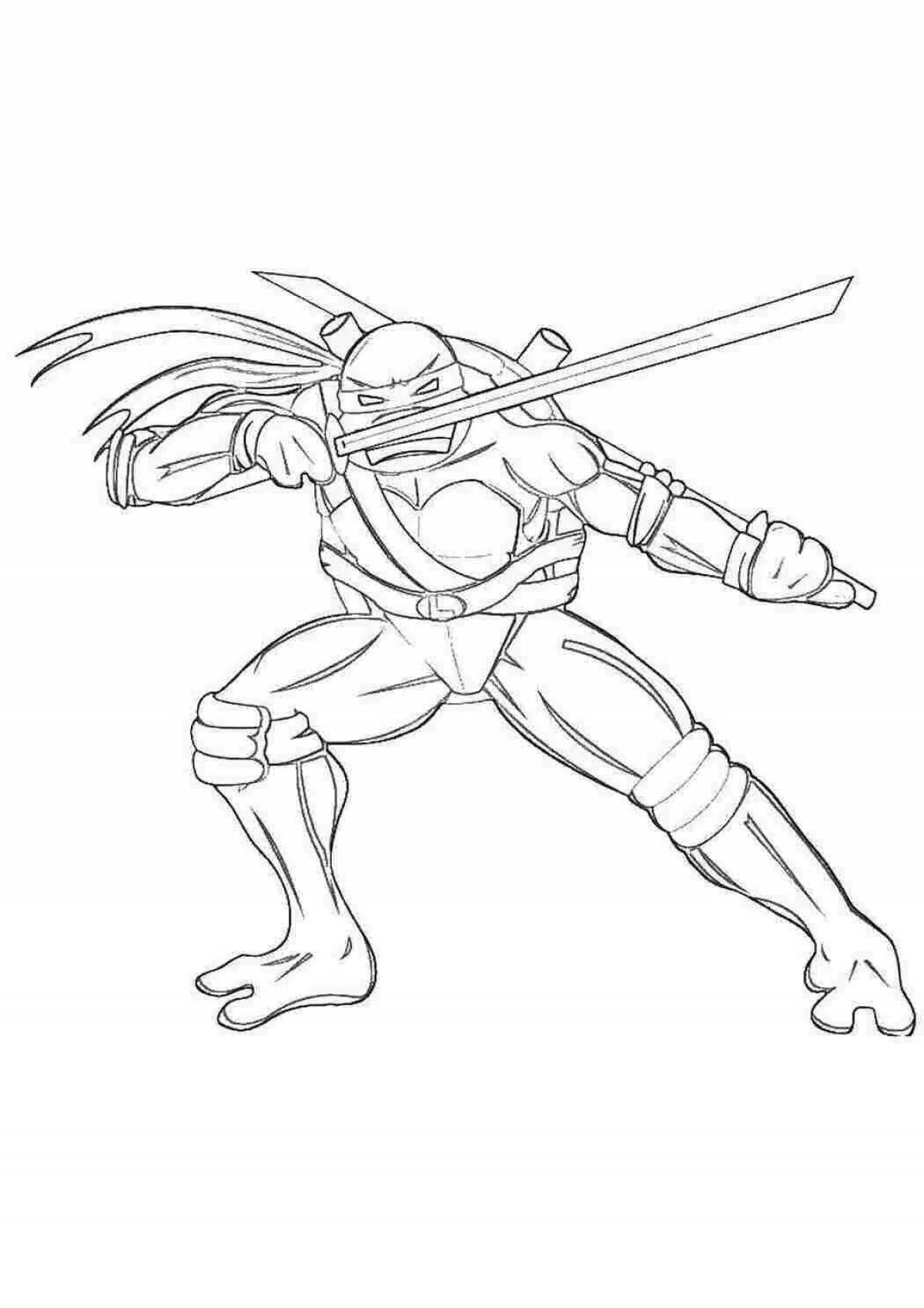 Majestic ninja coloring pages for boys