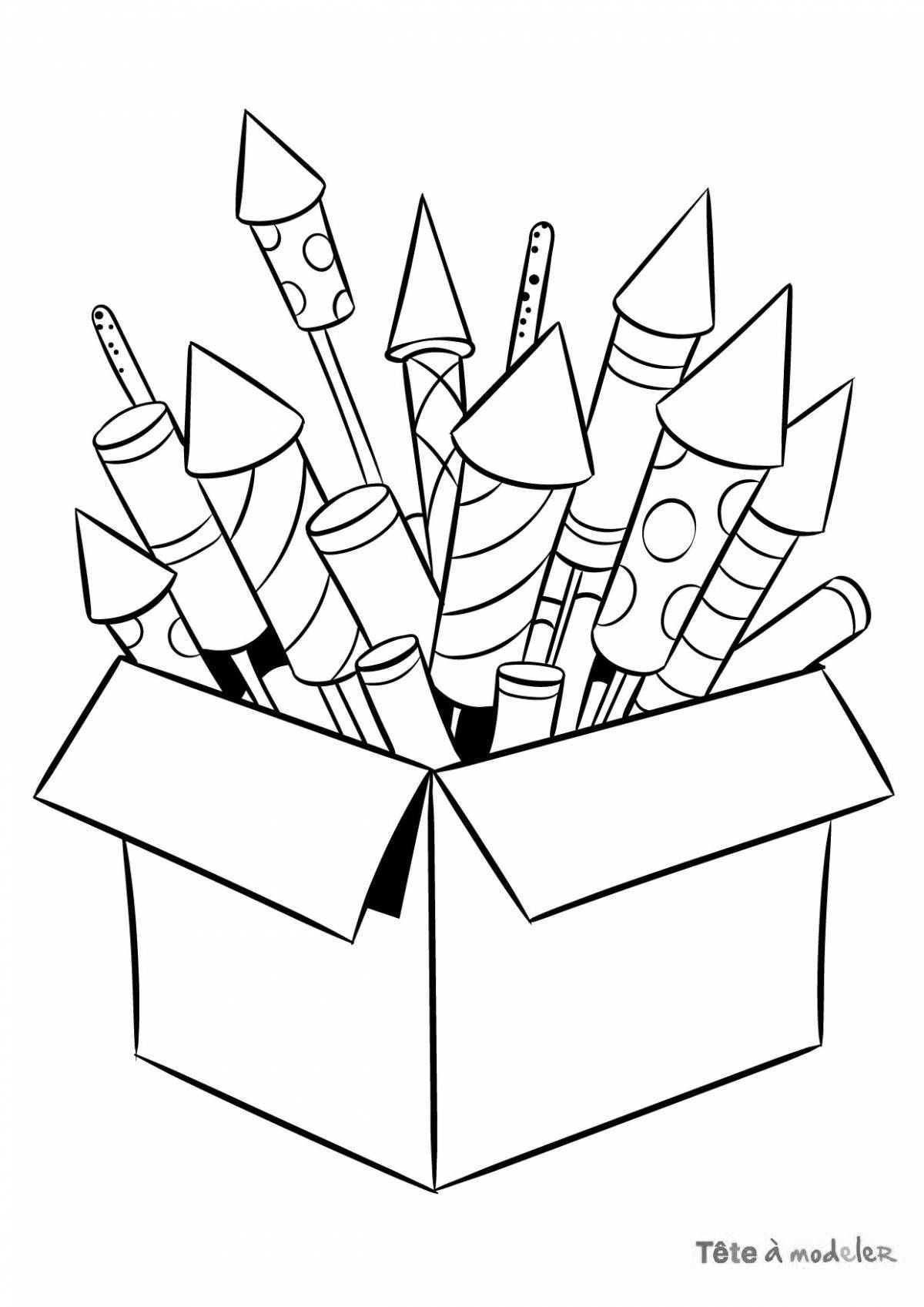 Раскраска «игривая коробка карандашей»