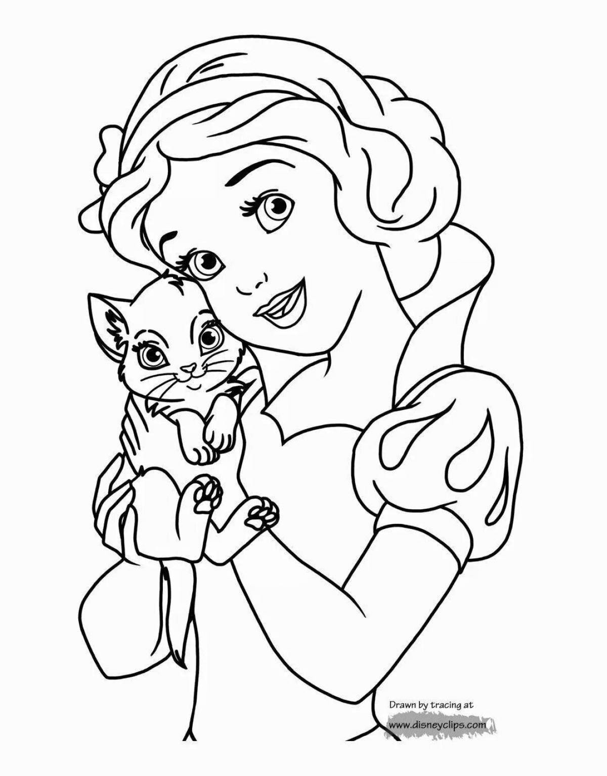 Amazing cartoon princess coloring pages