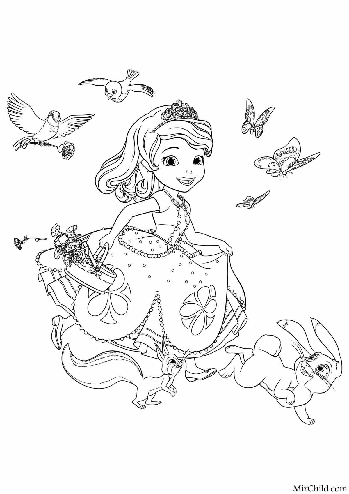 Fairytale coloring sofia for girls