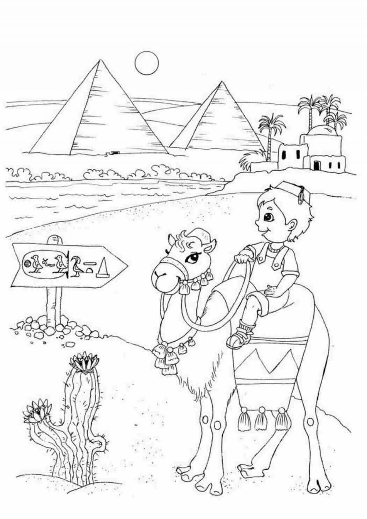 Dazzling travel coloring pages for kids