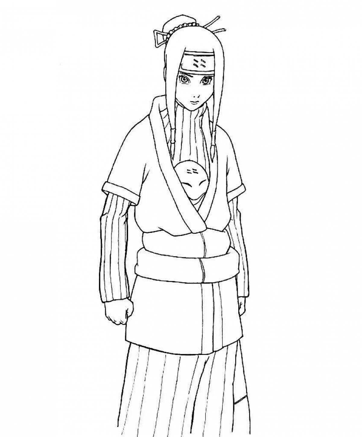 Fun anime naruto girls coloring book
