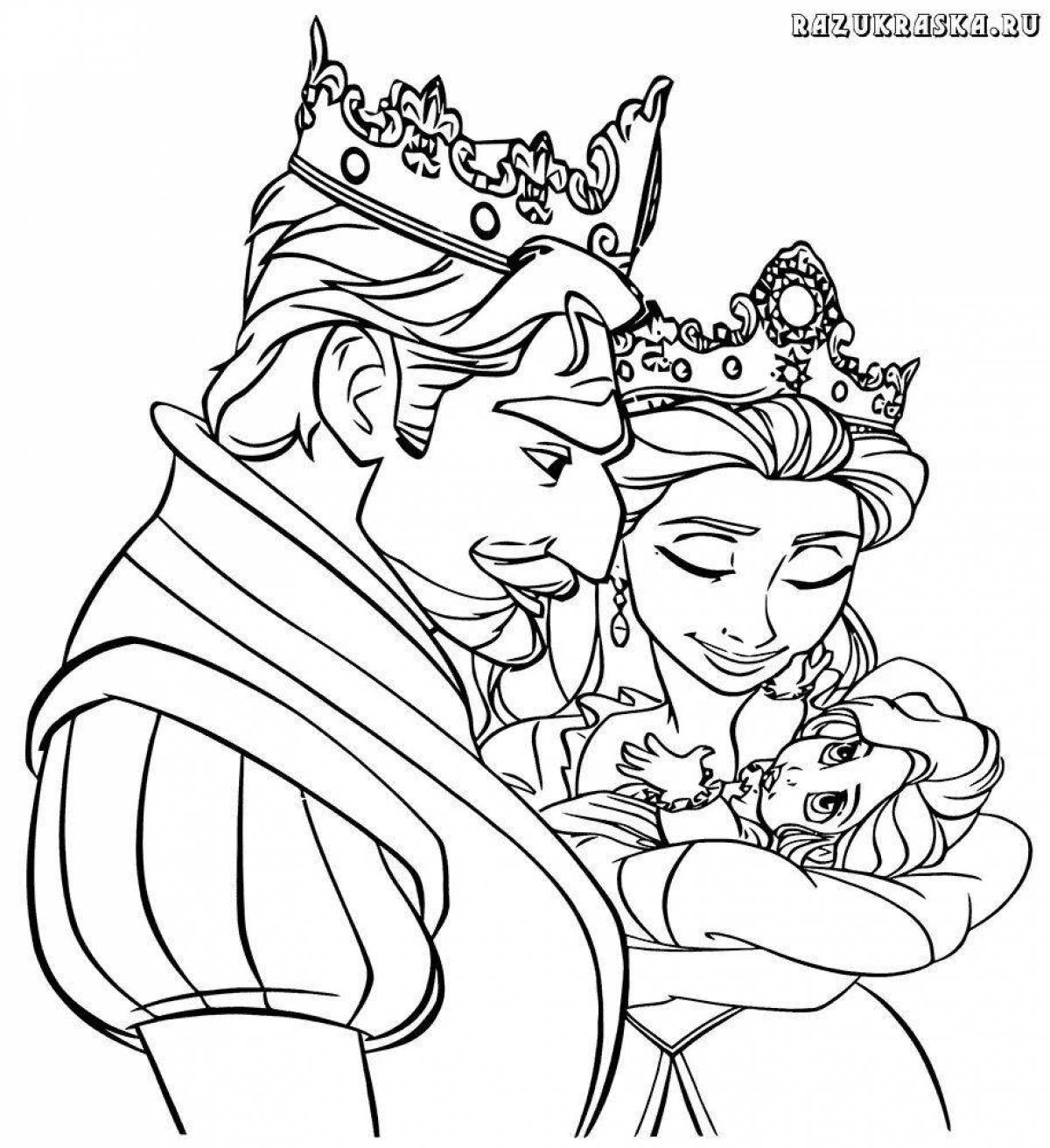 Gorgeous queen coloring page