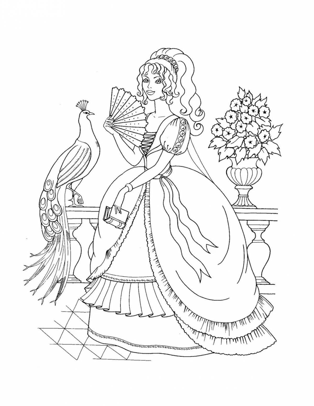 Glorious queen coloring page