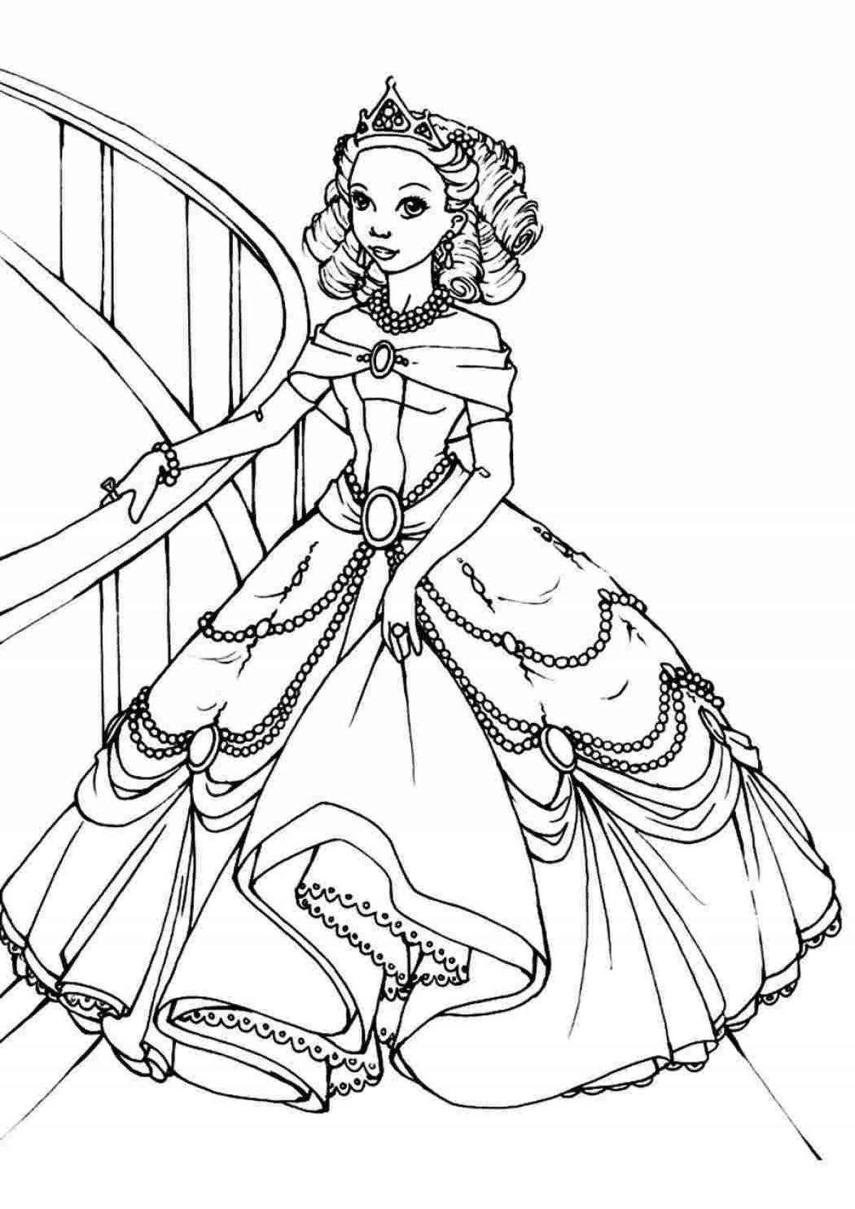 Coloring elegant princess