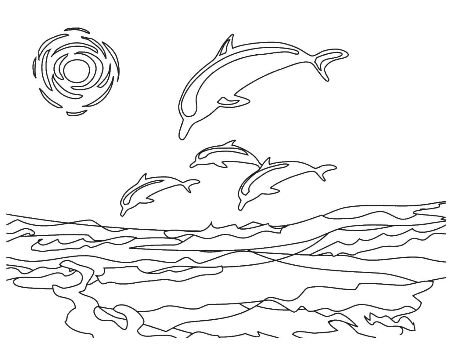 Раскраски водой распечатать. Беломордый Дельфин раскраска. В море. Раскраска. Раскраска "дельфины". Море раскраска для детей.
