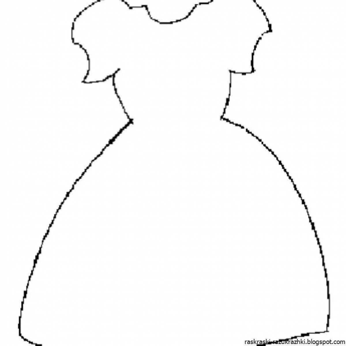 Coloring page glowing dress for mom