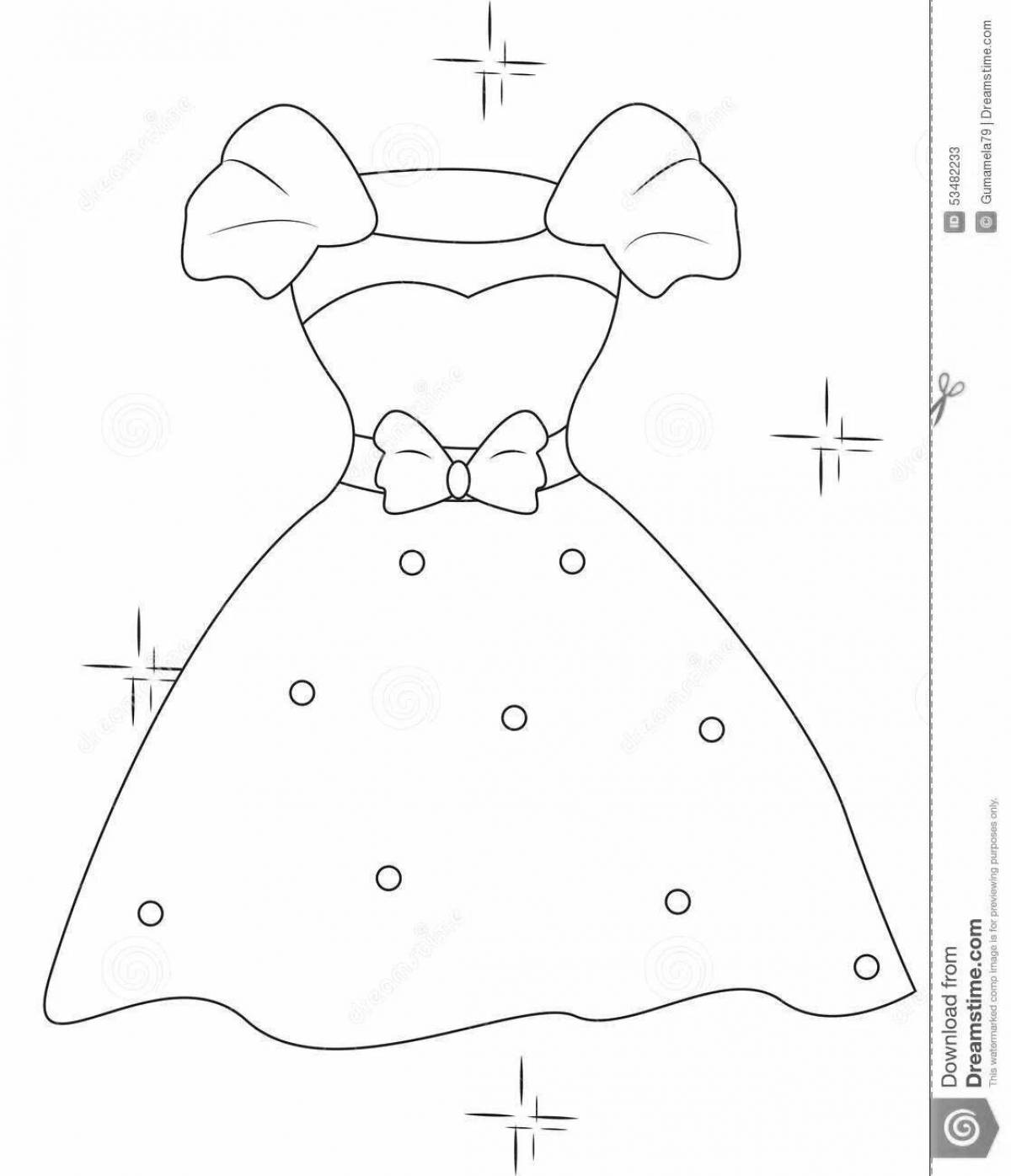 Coloring fairy dress for mom