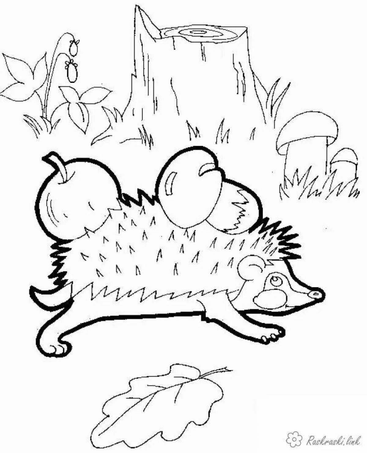 Zani hedgehog with mushrooms