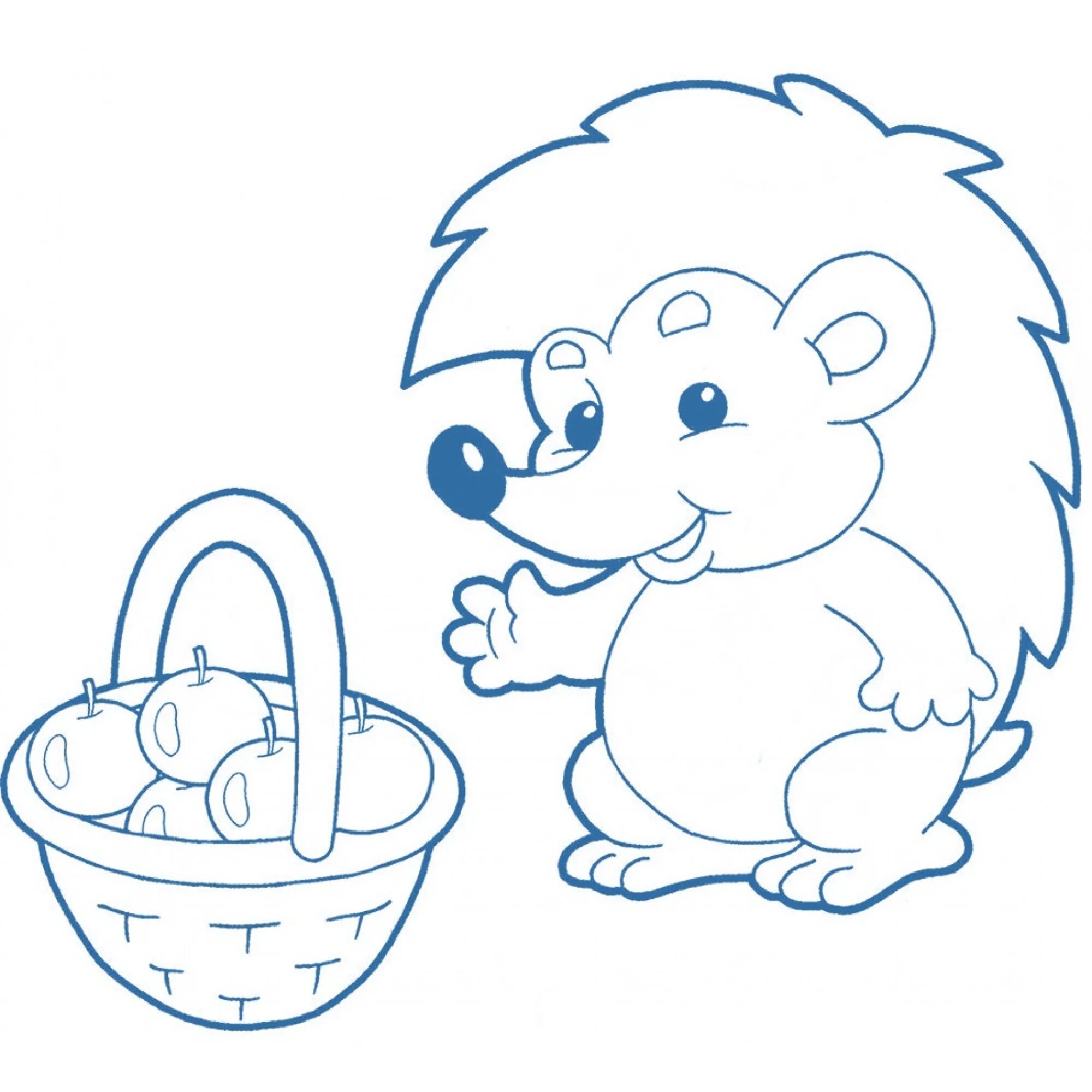 Hedgehog with mushrooms #1