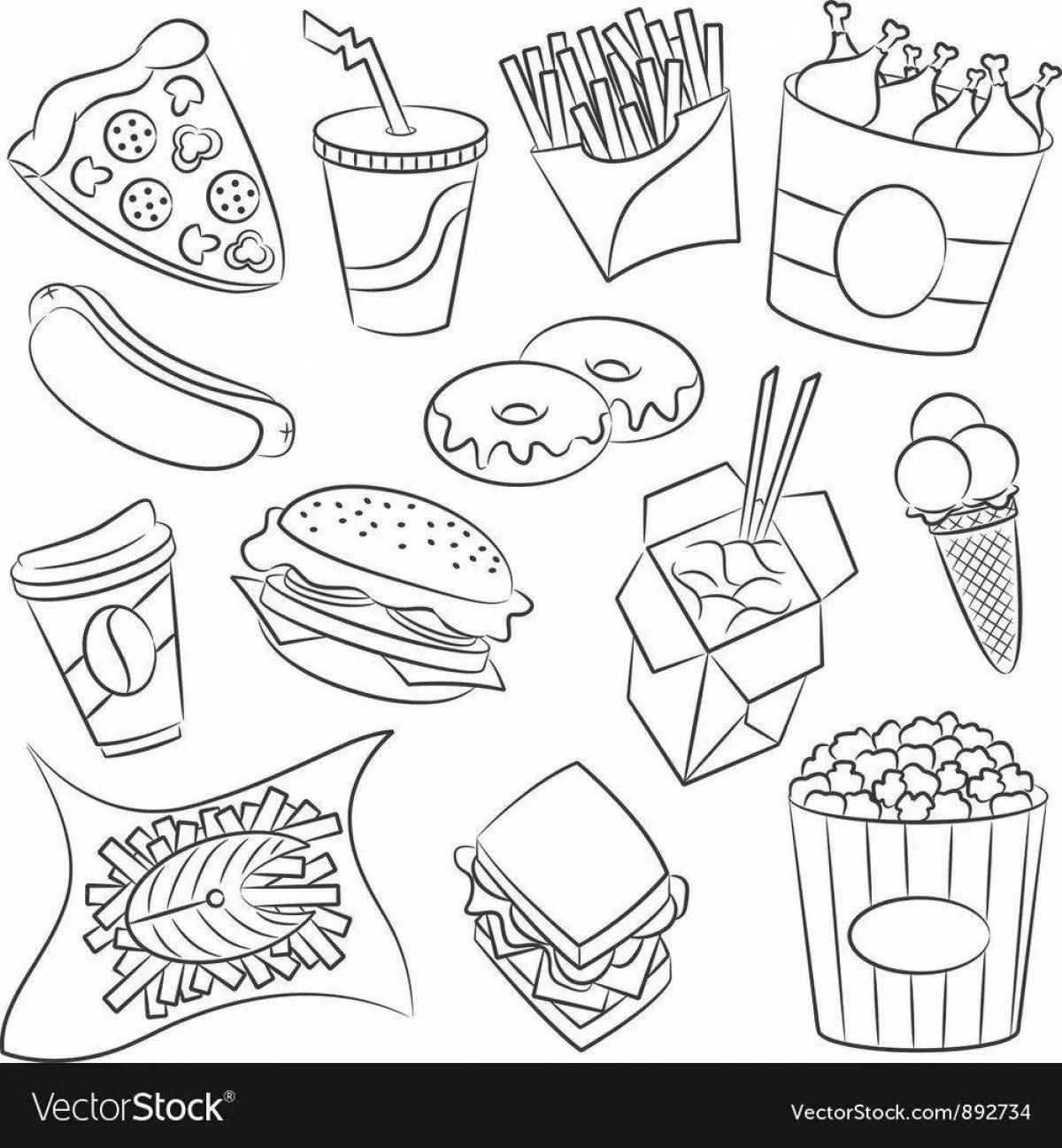 Sweet lol food coloring page