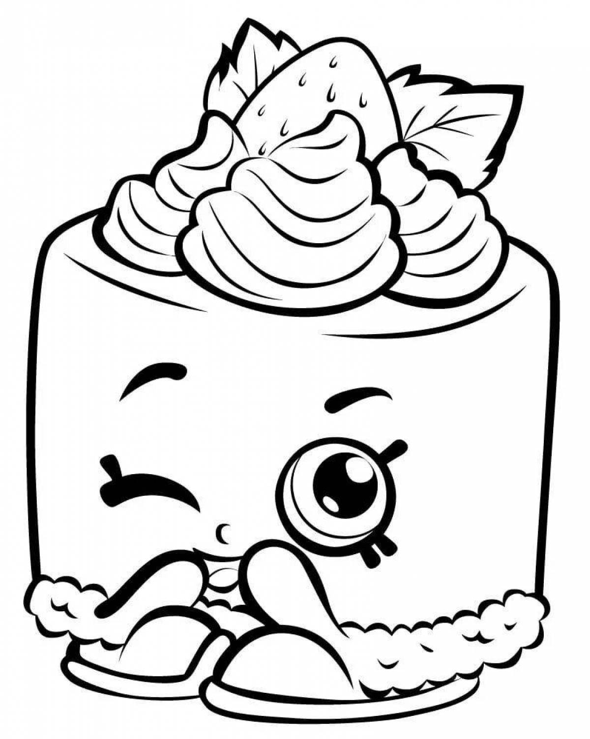 Adorable lol food coloring page