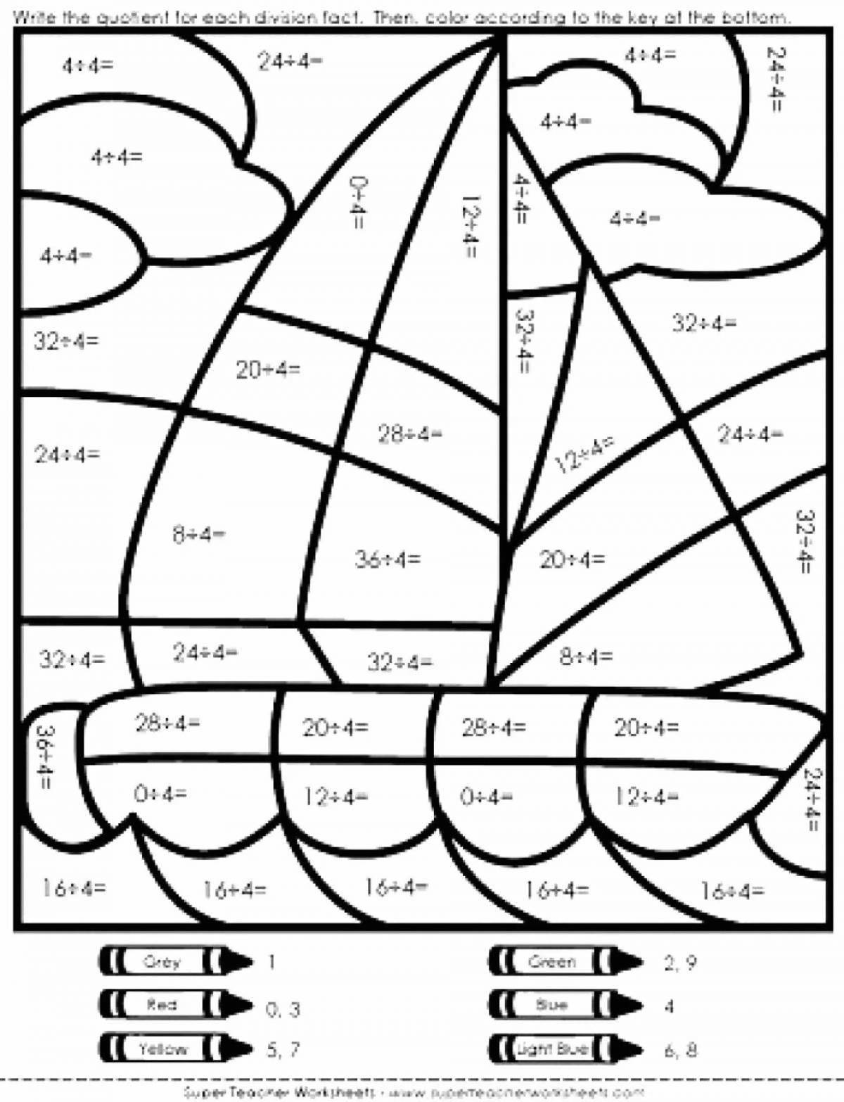 Fun coloring math padishah answers