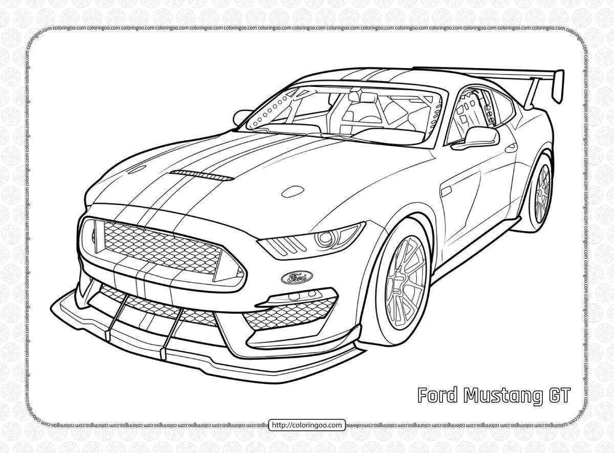 Fat mustang coloring pages for boys