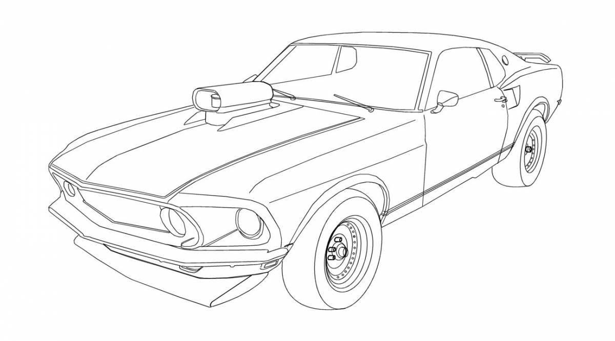 Impressive mustang coloring book for boys