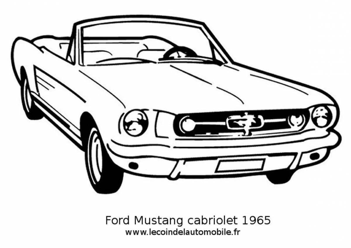 Outstanding mustang coloring book for boys